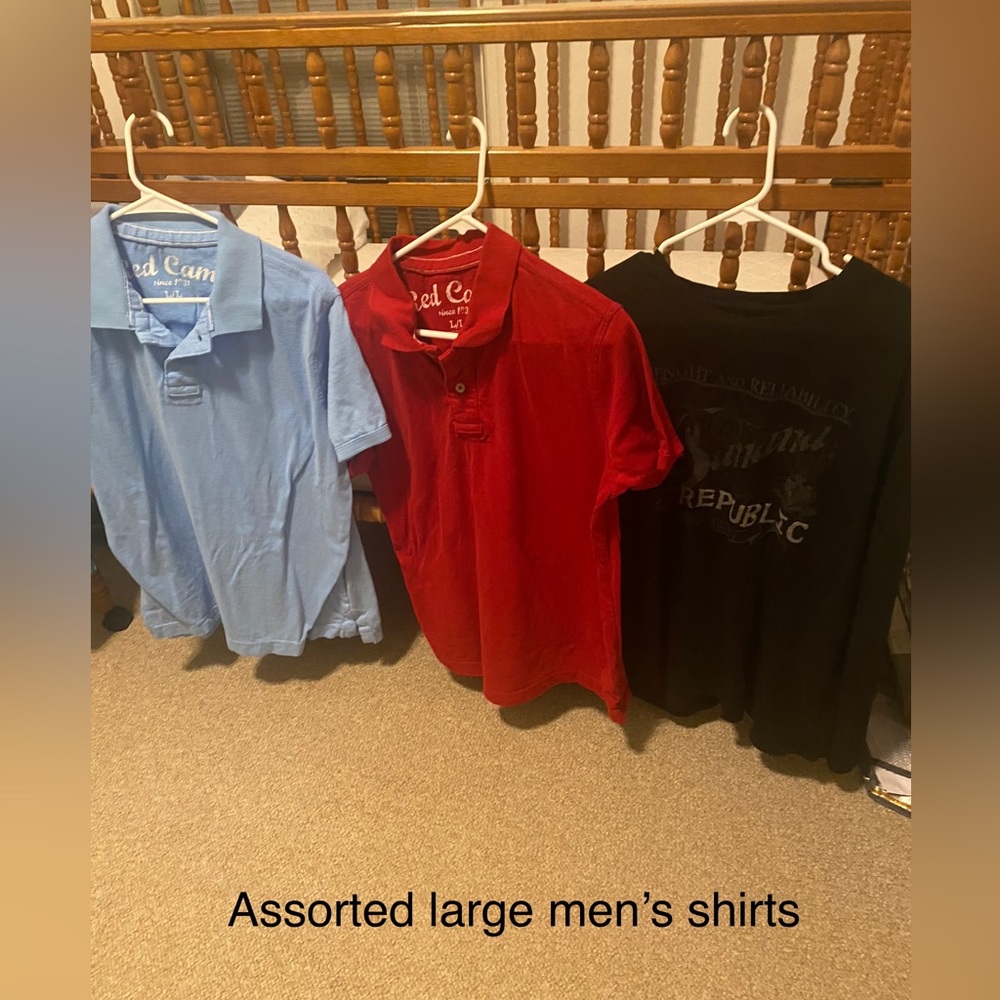 Men’s large polo style shirts